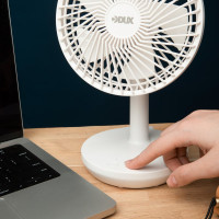 Настольный вентилятор DUX 4 скорости, питание USB, белый 60-0214