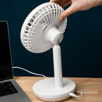 Настольный вентилятор DUX 4 скорости, питание USB, белый 60-0214