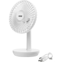 Настольный вентилятор DUX 4 скорости, питание USB, белый 60-0214