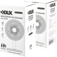 Настольный вентилятор DUX 4 скорости, питание USB, белый 60-0214