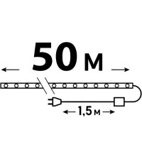 Светодиодная гирлянда Uniel Дюралайт ULD-D50 50M/С08 IP44, RED UL-00008580