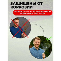 Веерные проволочные грабли Агростройлидер 18-ти зубые, оцинкованная сталь, без черенка САД-09.10