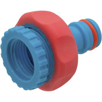 Штуцер под коннектор с внутренней резьбой с переходником 1/2" - 3/4", пластик/резина MPF ДС.071284