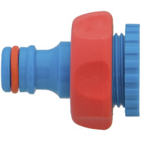 Штуцер под коннектор с внутренней резьбой с переходником 1/2" - 3/4", пластик/резина MPF ДС.071284