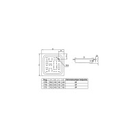 Стальной душевой поддон BLB 800x800x145 мм, рифленый CF80