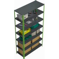Стеллаж ООО Металекс Metalex AIR 2200x1200x400 мм, 7 полок SMAVII221240