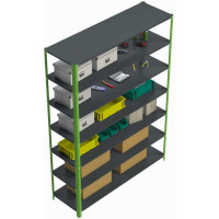 Стеллаж ООО Металекс Metalex AIR 2200x1600x300 мм, 7 полок SMAVII221630