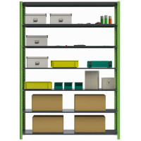 Стеллаж ООО Металекс Metalex AIR 2200x1600x300 мм, 7 полок SMAVII221630