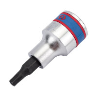 Насадка-бита торцевая с отверстием Torx T30, 60 мм, 1/2" KING TONY 402730