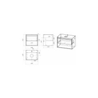 Тумба Cersanit LOUNA 60 со столешницей SP-SZ-LOU60-BL/Wh