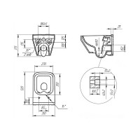 Комплект Cersanit CREA SQUARE CO DPL EO slim + LINK PRO 63997