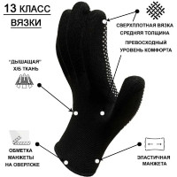 Рабочие перчатки Master-Pro® МИКРОТАЧ черный, нейлоновые 1 пара 2513-NPVC-BLC-L 2513-NPVC-BLC-L-1