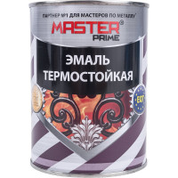 Термостойкая эмаль Master Prime черный, 0.8 кг 4300005510