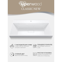 Раковина для ванной Uperwood Classic New 80 см, с декоративной крышкой для слива 291021040