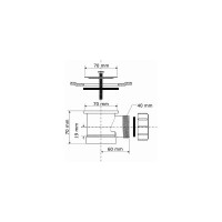 Сифон McAlpine 40 с выпуском, короткий (высота сифона 70 мм) MRBT70-40