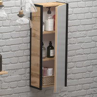 Зеркальный пенал 1Marka в ванную GRUNGE LOFT Подвесной, цвет Дуб Вотан Ц0000007986