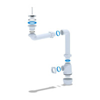 Сифон для кухонной мойки АНИ пласт "Грот", 1 1/2"х40 A5000