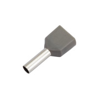 Изолированный двойной наконечник-гильза HLT Ншви2 2.5-10 мм серый упаковка 100 шт 084-04-58,084-04-058 4670042794258