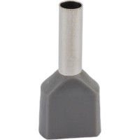 Изолированный двойной наконечник-гильза HLT Ншви2 2.5-10 мм серый упаковка 100 шт 084-04-58,084-04-058 4670042794258