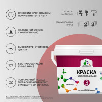 Краска MALARE Евро 3 для обоев, стен и потолков, молочный шоколад, 1 л 2036767870295
