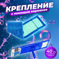 Сменная насадка для швабры из микрофибры PERFECTO LINEA синяя 44-432012