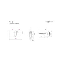 Цилиндровый механизм НОРА-М ЕСО Z ЛП-80 40-40 черный 18900