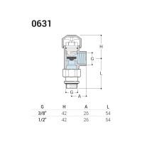 Вентиль на подачу SR Rubinetterie осевой Tondera 1/2", термостатический, цвет хром 0631-1500C000