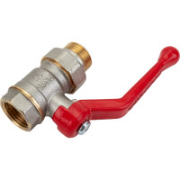 Шаровой кран для воды VALFEX OPTIMA латунный амер. 1/2" ВР/НР рычаг, никелированный 11Б27фт1М VF.225.NLR1.012.Bir