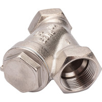 Сетчатый фильтр для воды VALFEX 3/4" ВР/ВР латунный, под пломбу, никелированный 46Б5фт1 VF.192.LN0.034.Bir