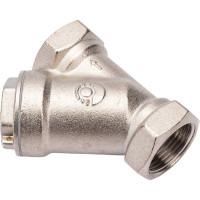 Сетчатый фильтр для воды VALFEX 3/4" ВР/ВР латунный, под пломбу, никелированный 46Б5фт1 VF.192.LN0.034.Bir