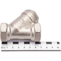 Сетчатый фильтр для воды VALFEX 3/4" ВР/ВР латунный, под пломбу, никелированный 46Б5фт1 VF.192.LN0.034.Bir