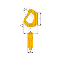 Крюк приварной тип G-80 Q 8.0 т TEHNOLIFT 4687202159185
