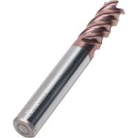 Фреза концевая твердосплавная до 65 НRC Серия 310 (8х20х60 мм; 4-х перая; TiAlSIN; 45 градусов; хв-к 8 мм) Partner 310080