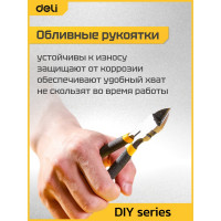 Бокорезы DELI DL2706 160мм высокоуглеродистая сталь, обливная рукоятка, высокочастотная закалка 98463