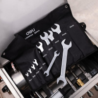 Набор двусторонних гаечных ключей DELI 10-32мм /12 шт DL160012A (Сталь 40Cr, чехол из ткани oxford) 98323