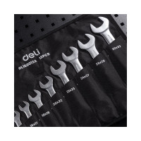 Набор двусторонних гаечных ключей DELI 10-32мм /12 шт DL160012A (Сталь 40Cr, чехол из ткани oxford) 98323