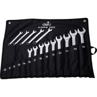 Набор комбинированных гаечных ключей DELI 10-32мм/14шт DL130014B (Сталь 40Cr, чехол из ткани oxford) 98322