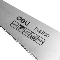 Ножовка (пила) по дереву DELI DL6850 500 мм (7 TPI, 2D заточка, закаленный зуб, быстрый рез, пластиковая рукоять) 98398