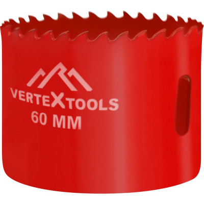 Коронка биметаллическая по металлу 60 мм vertextools 2525-60