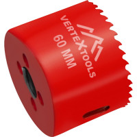 Коронка биметаллическая по металлу 60 мм vertextools 2525-60