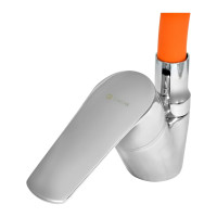 Смеситель для мойки Juguni одноручный с гибким изливом 2 режима (оранжевый), креп. гайка, 0402.148