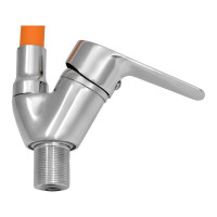 Смеситель для мойки Juguni одноручный с гибким изливом 2 режима (оранжевый), креп. гайка, 0402.148