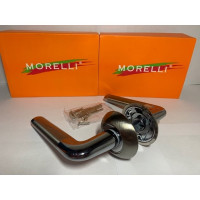 Дверная ручка MORELLI DIY MH-03 SN/CP Колонна, белый никель/хром 9010537