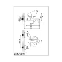 Комплект смесителей DQ DA1340004SET (DA1342141, DA1343201) Смеситель для раковины Rhein.Ambrosiu