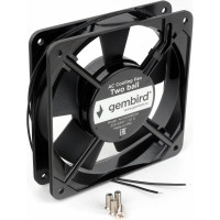 Вентилятор Gembird 120x120x25, AC, 220, подшипник, 2 pin, провод 30 см, AC12025B22H