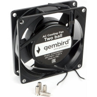 Вентилятор Gembird 92x92x25, AC, 220, подшипник, 2 pin, провод 30 см, AC9225B22H