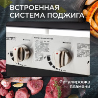 Газовый 3-х комфорочный гриль Forester решетки-гриль, полка для газового баллона BQ-709