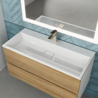 Раковина для ванной uperwood Barsa 100 см, полувстраиваемая, прямоугольная 293020531