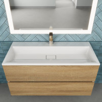 Раковина для ванной uperwood Barsa 100 см, полувстраиваемая, прямоугольная 293020531