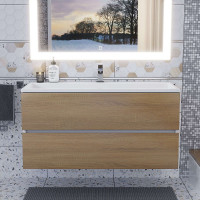 Раковина для ванной uperwood Barsa 100 см, полувстраиваемая, прямоугольная 293020531